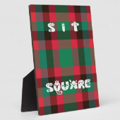 スコティッ王室のト市松模様にタータンチェックプレイドと文字 フォトプラーク (側面)