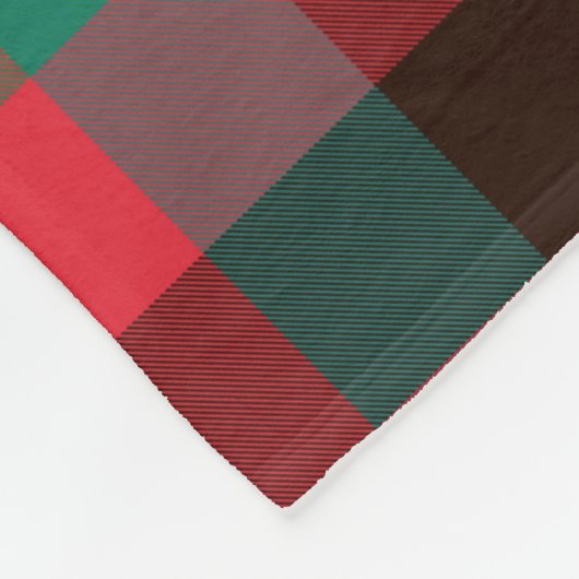 スコティッ王室のト市松模様にタータンチェックプレイドと文字 フリースブランケット (角)