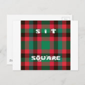 スコティッ王室のト市松模様にタータンチェックプレイドと文字 ポストカード (正面/裏面)