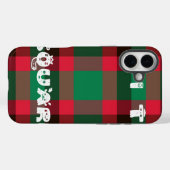 スコティッ王室のト市松模様にタータンチェックプレイドと文字 Case-Mate iPhoneケース (裏面 (横))