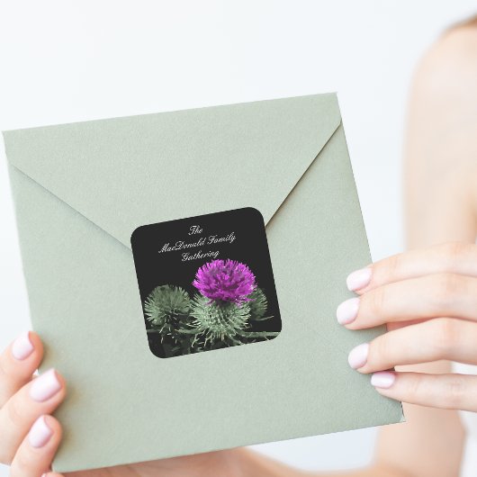 スコティッ素晴らしトのアザミ スクエアシール