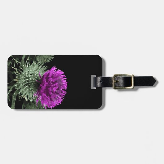 スコティッ素晴らしトのアザミ ラゲッジタグ (正面横)