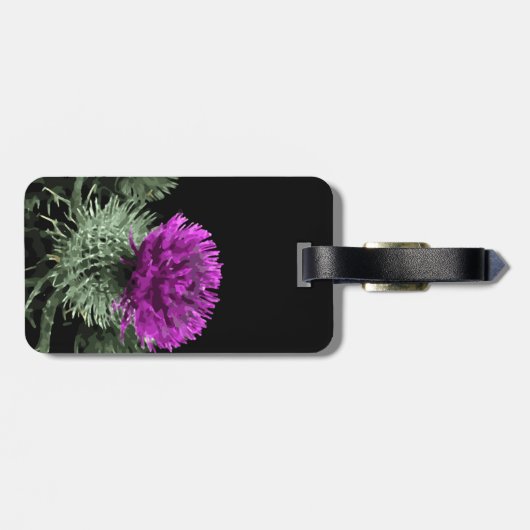 スコティッ素晴らしトのアザミ ラゲッジタグ (裏面横)