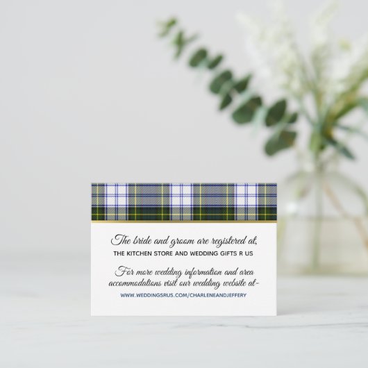 スコティッ結婚トのゴーデンドレス情報カード エンクロージャーカード (スタンド正面)