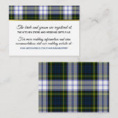 スコティッ結婚トのゴーデンドレス情報カード エンクロージャーカード (正面/裏面)