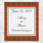 スコティッ結婚トのワインラベルを燃やす ワインラベル (シングルラベル)