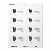 スコティッ結婚ト・キルト差出人住所ラベル ラベル (フルシート)