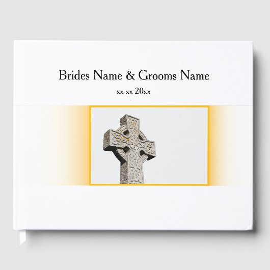 スコティッ結婚ト・ケルト・クロス ゲストブック (正面)