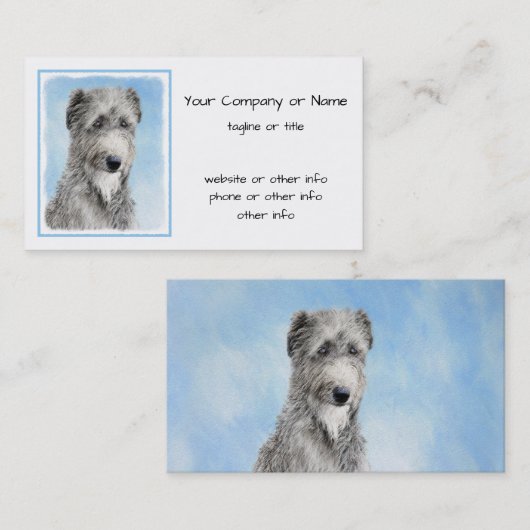 スコティッ絵画トディアハウンド – CuteオリジナルドッグAr 名刺 (正面/裏面)