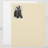 スコティッ絵画ト・テリアの – かわいいオリジナルドッグアート (正面/裏面)