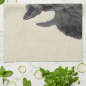 スコティッ絵画ト・テリアの – かわいいオリジナルドッグアート キッチンタオル (折り畳み)