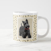 スコティッ絵画ト・テリアの – かわいいオリジナルドッグアート ジャンボコーヒーマグカップ (右)