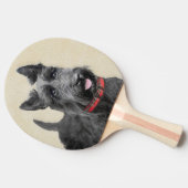 スコティッ絵画ト・テリアの – かわいいオリジナルドッグアート 卓球ラケット (横)