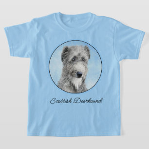 スコティッ絵画トDeerhound's -オリジナルドッグアート Tシャツ