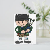 スコティッ遊トのバグパイプ ポストカード (スタンド正面)