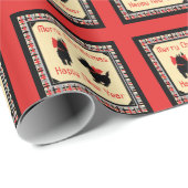 スコティドグスコティッシュテリアクリスマスレトロ ラッピングペーパー (ロールコーナー)