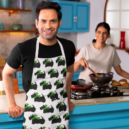 スコティドッグとタータンチェックメリークリスマス エプロン