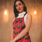 スコティドッグとタータンチェックメリークリスマス エプロン