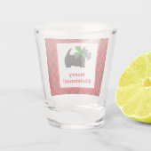 スコティドッグとタータンチェックメリークリスマス ショットグラス (裏面)