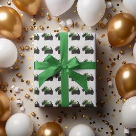 スコティドッグとタータンチェックメリークリスマス ラッピングペーパー