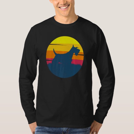 スコティドッグアバディーンテリアレトロ24 Tシャツ (正面)