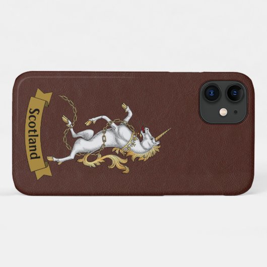 スコティパーソナライズされたッシュユニコーン（ブラウン）の電話ケース Case-Mate iPhoneケース (裏面(横))