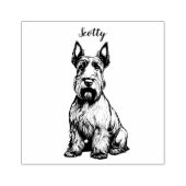 スコティパーソナライズされたットテリア ラバースタンプ (インプリント)