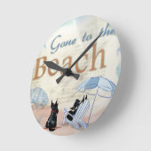 スコティビーチ ラウンド壁時計 (傾斜)