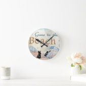 スコティビーチ ラウンド壁時計 (ホーム)