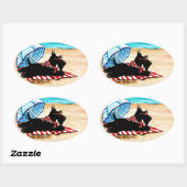 スコティビーチ 楕円形シール (シート)