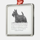 スコティー記念オーナメント - オス メタルオーナメント (左)