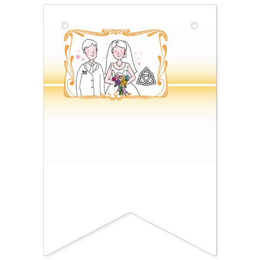 スコティ伝統的ッシュとケルト結婚ックのテーマ バンティングフラッグ (第1の旗)