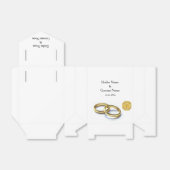 スコティ伝統的ッシュとケルト結婚ックのリングや輪テーマ フェイバーボックス (折り畳みなし)