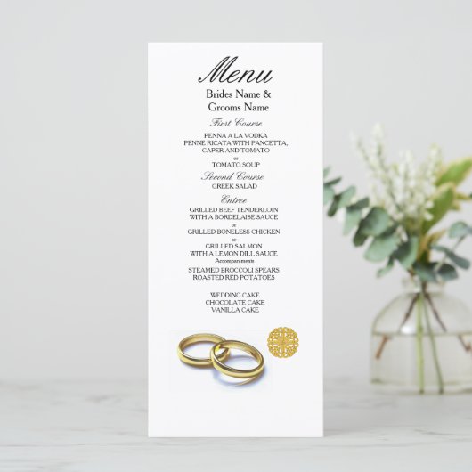 スコティ伝統的ッシュとケルト結婚ックのリングや輪テーマ メニュー (スタンド正面)