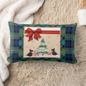 スコティ犬のクリスマスピロー ランバークッション (ブランケット)