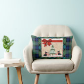 スコティ犬のクリスマスピロー ランバークッション (椅子)