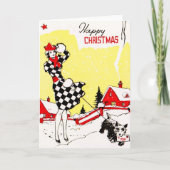 スコティ犬の挨拶とグラマー・ガール シーズンカード (正面)