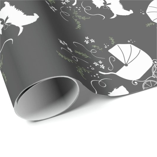 スコティ犬の赤ちゃんシャワー ラッピングペーパー (ロールコーナー)