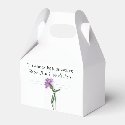 スコティ結婚ッシュのお土産、贈り物、景品 フェイバーボックス (正面サイド)