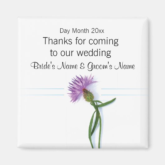 スコティ結婚ッシュのお土産、贈り物、景品 マグネット (正面)