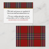 スコティ結婚ッシュのクランMacFarlane情報カード エンクロージャーカード (正面/裏面)