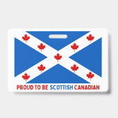 スコティ誇りを持ったッシュ・カナダ人になるために! バッジ (裏面)