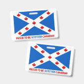 スコティ誇りを持ったッシュ・カナダ人になるために! バッジ (正面&裏面)