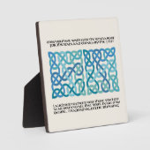 スコティ賛美ッシュのケルト結び目模様書 フォトプラーク (正面)