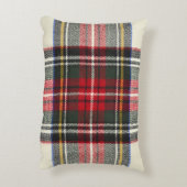 スコティ赤と白ッシュタータンチェックのプレイド。 アクセントクッション (裏面(縦))