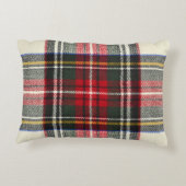 スコティ赤と白ッシュタータンチェックのプレイド。 アクセントクッション (裏面)