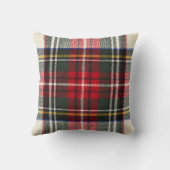 スコティ赤と白ッシュタータンチェックのプレイド。 クッション (裏面)