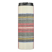 スコティ赤と白ッシュタータンチェックのプレイド。 タンブラー (裏面)