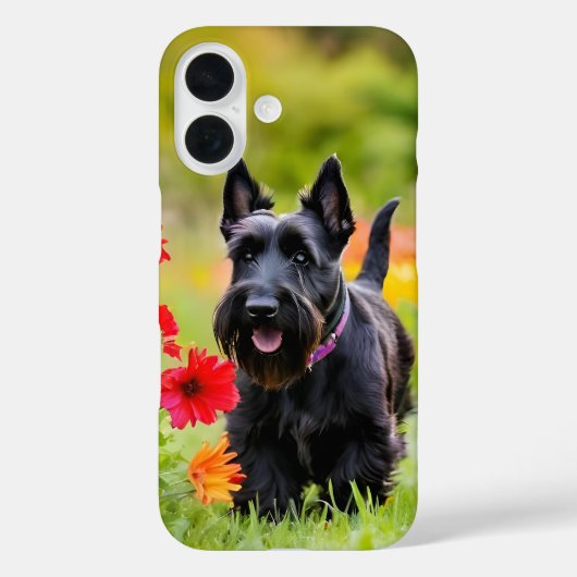 スコティ遊・テリアが芝生に Case-Mate iPhoneケース (裏面)