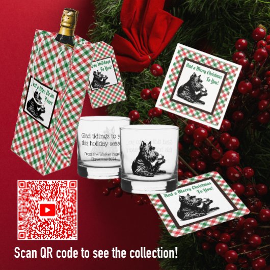 スコテカスタマイズィドッグとタータンチェックウィードラム フラスク